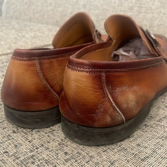 Magnanni Men's Silvano Apron Toe Bit Loafers Tan Leather Loafers Size 12 - Picture 11 of 17